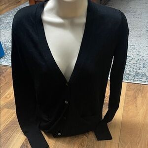 GAP Black Button-Up Cardigan XS
